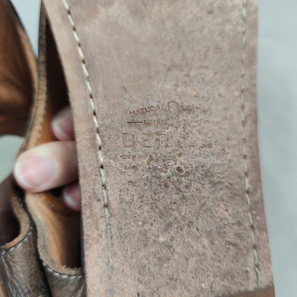 Bed Stu Gladiator Sandals Womens 8.5 Brown Leather Back Zip Flat Bohemian - Picture 10 of 11